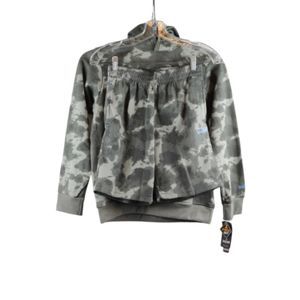 Spalding Camou Gray Boys 2 Piece Fleece Set Short & Sweatshirt 14/16 002